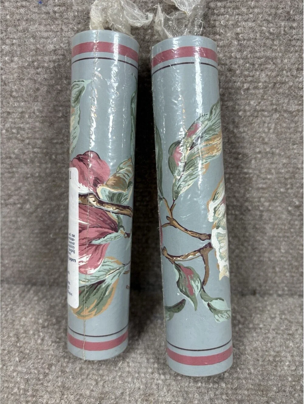 2 Rolls Vintage Floral YORK Wallpaper Border Prepasted YC 5915 5yd@ New NOS